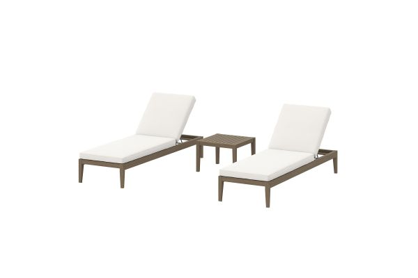 Northlake 3-Piece Outdoor COnversation Set with Chaise Lounges by Modway
