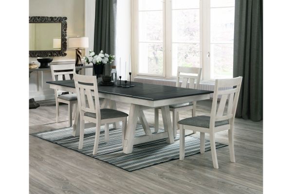 Maribelle Warm Grey 5-Piece Dining Set 