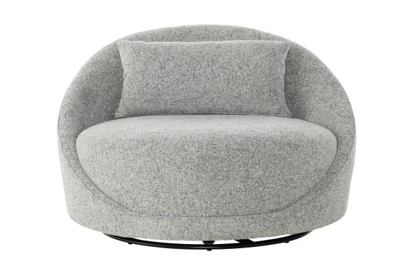 Beck Pewter Swivel Chair