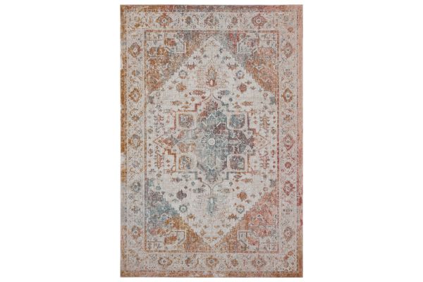 Antiquity Beige and Cream Medallion 9' x 12' Outdoor Rug