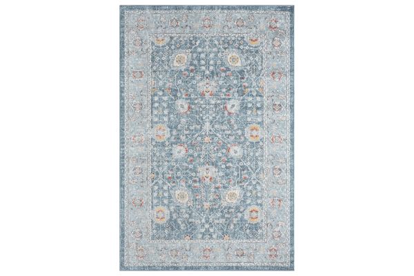 Antiquity Blue Floral 4' x 6' Outdoor Rug