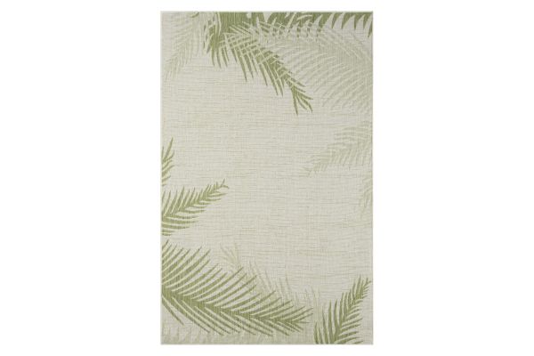 Captiva Green Palm Fronds Outdoor Entry Rug