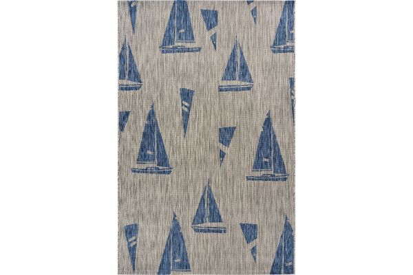 Catalina Gray and Navy Sail Boats 7'9