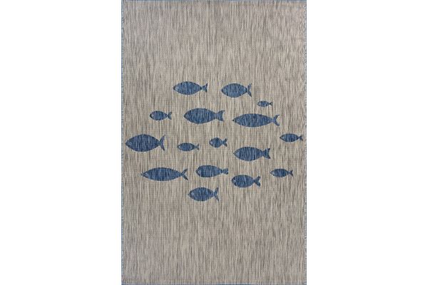 Catalina Gray and Navy Blue Fish 7'9
