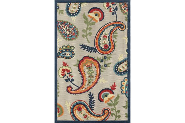 Copa Cabana Beige and Mutli Paisley 3'6