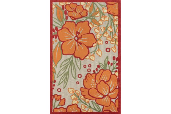 Copa Cabana Multicolor Floral 5' X 8' Outdoor Rug