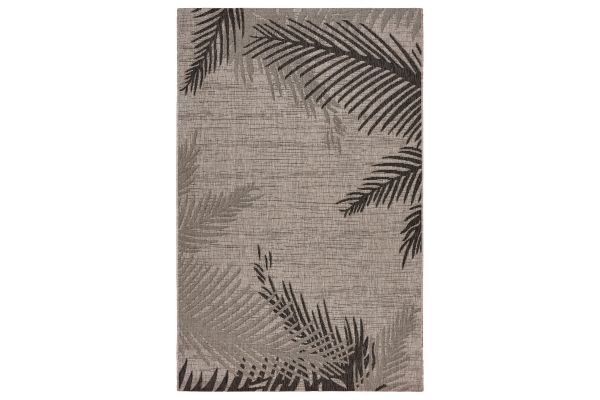 Captiva Black Palm Fronds 3' x 5' Outdoor Rug