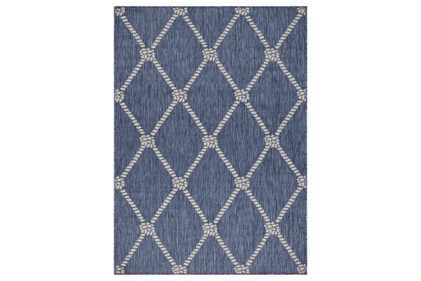 Seaside Navy and White Rope 5'3