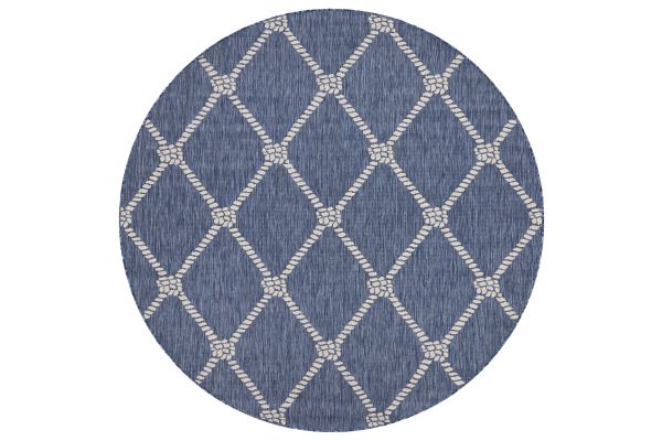 Seaside Navy and White Rope 5'3