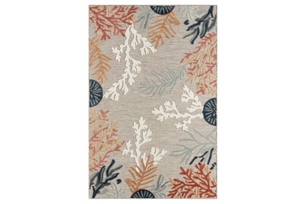 Veranda Beige Coral 5' x 7' Outdoor Rug