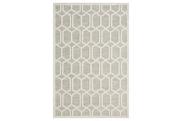 Veranda Silver Gray Trellis 7'9