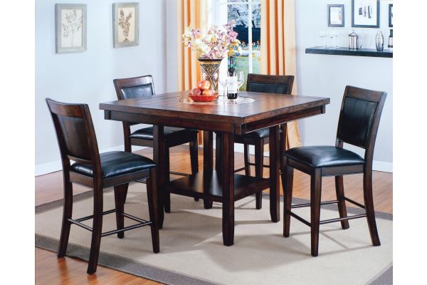 Fulton Espresso 5-Piece Counter Height Dining Set