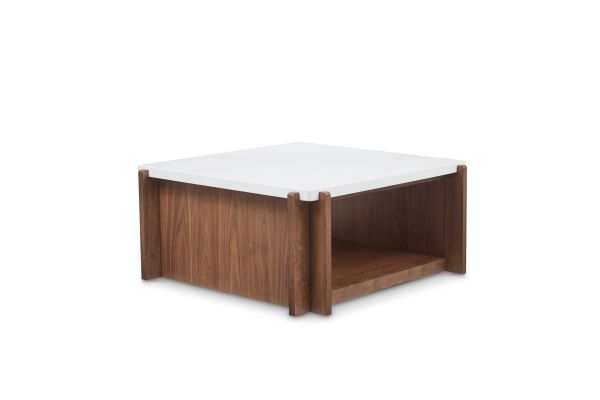 Lincoln Leather Square Coffee Table with Casters