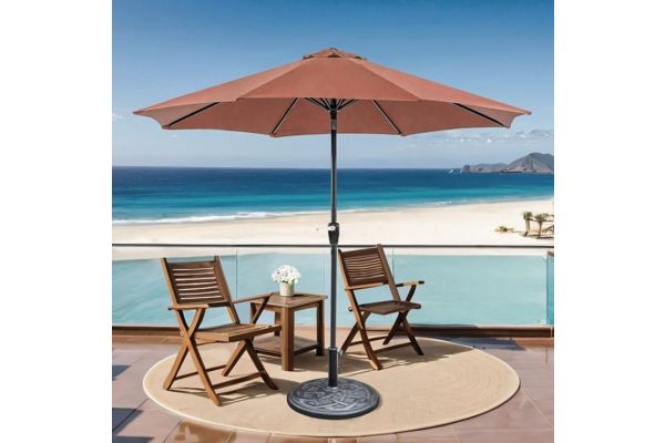 Soli Burgundy 9' Outdoor Umbrella