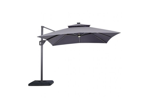 Aurora Gray 10' Square Umbrella