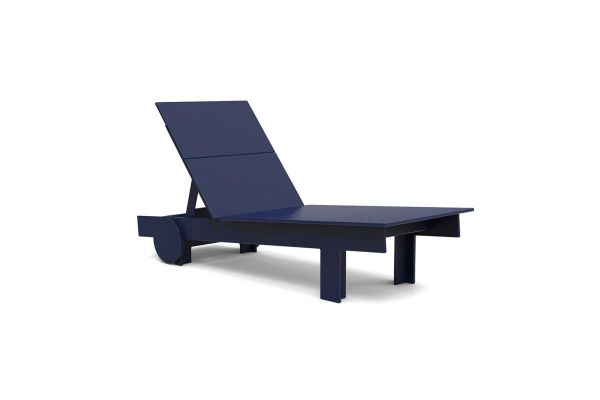 Tall Lollygagger Chaise Navy Blue
