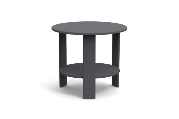 Lollygagger Outdoor Side Table Round Charcoal Grey