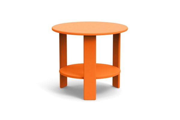 Lollygagger Outdoor Side Table Round Sunset Orange