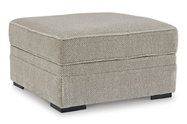 Darby Taupe Storage Ottoman 