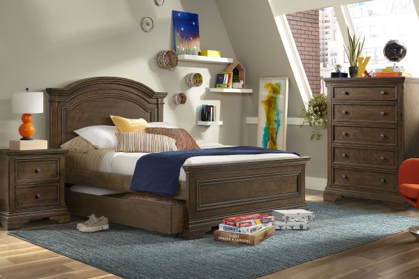 Riley 4-Piece Brown Full Bedroom Set 
