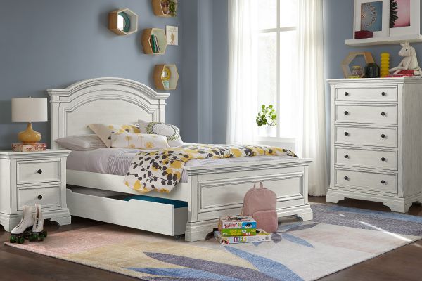 Riley 4-Piece White Full Bedroom Set 