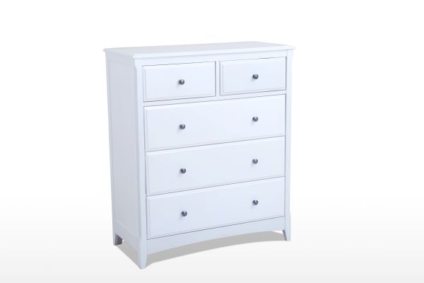 Secrets 5 Drawer Chest White