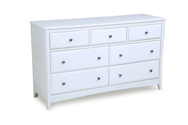 Secrets 7 Drawer Dresser White