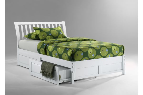 Nutmeg Queen Storage Bed - White