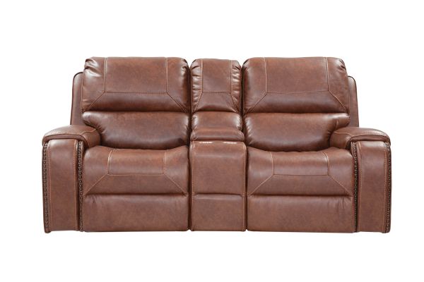Kenny Gliding Reclining Console Loveseat