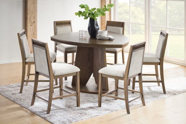 Verve Counter Table + 6 Stools 