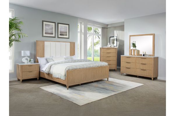 Kara Natural King 5-Piece Bedroom Set