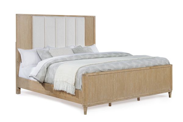 Kara Natural Queen Upholstered Bed