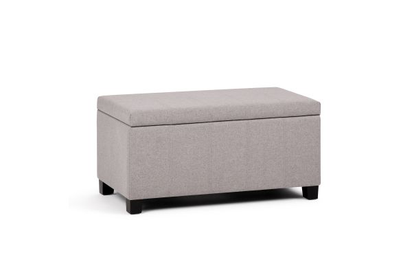 Dover Cloud Grey Storage Ottoman Bench