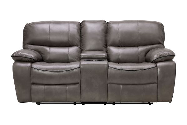 ウニコ　LOWEY オットマン　グレー Keaton Grey Reclining Console Loveseat at Gardner White