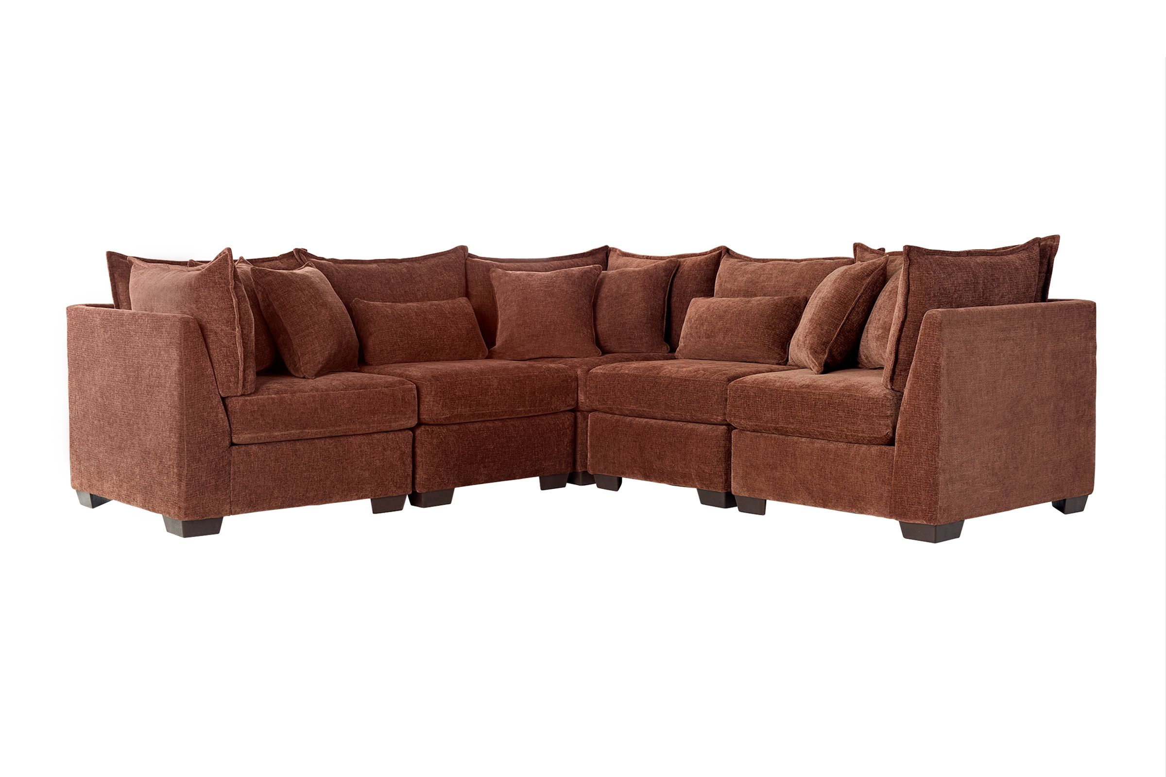 Plush Rust 5-Piece Sectional at Gardner White