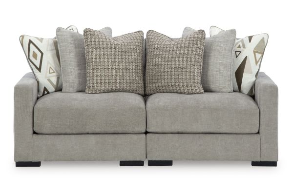 Aslan Court Flax 2-Piece Loveseat Sectional