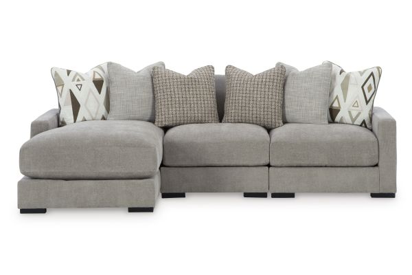 Aslan Court Flax 3-Piece Sectional with Left Arm Facing Chaise
