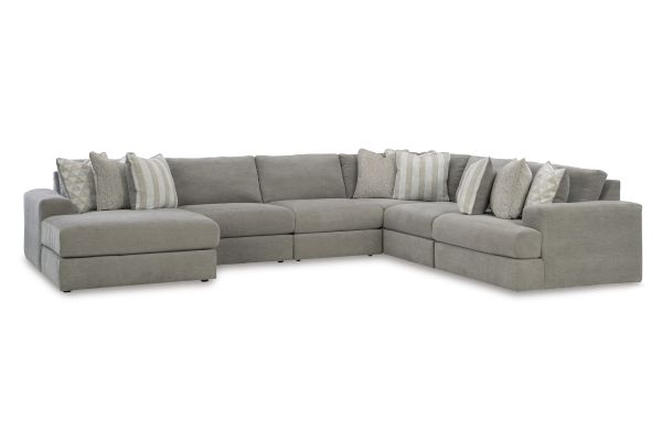 Avaliyah Ash 6-Piece Sectional with Left Arm Facing Chaise