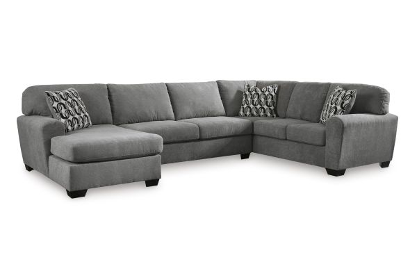 Birkdale Court Gray 3-Piece Sectional with Left Arm Facing Chaise