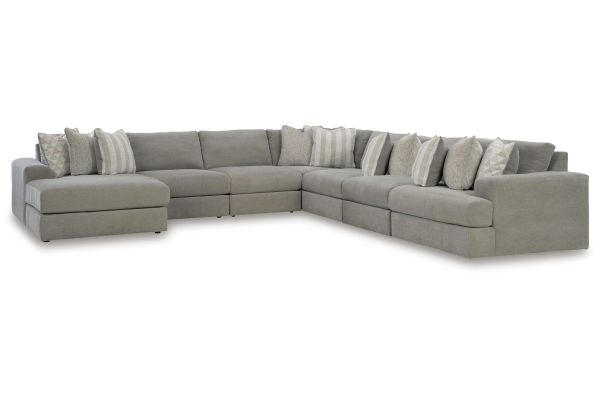 Avaliyah Ash 7-Piece Sectional with Left Arm Facing Chaise