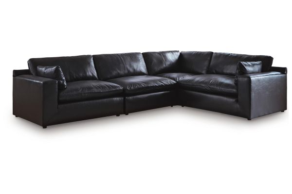 Emilia Black 4-Piece Sectional