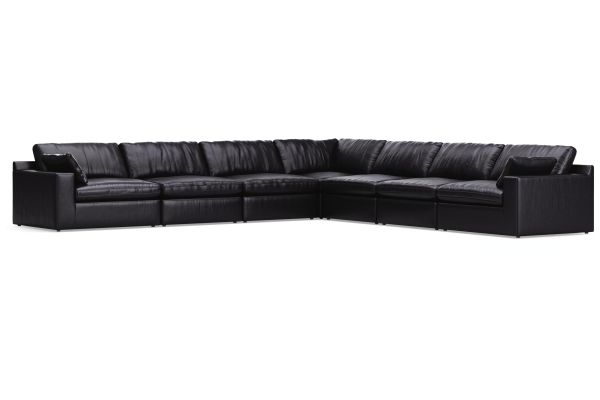 Emilia Black 7-Piece Sectional