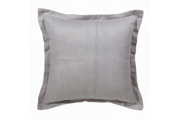 Hand-Woven Gray/Yellow Solid Linen 20