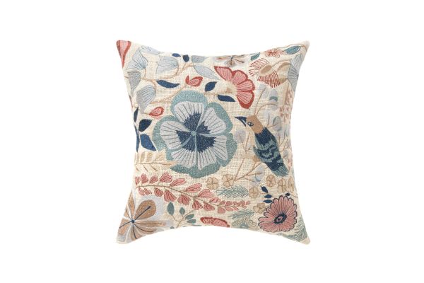 Daisy Contemporary Floral Embroidered Cotton 24