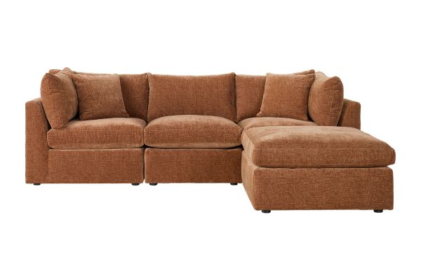 Zander Rust 4-Piece Sectional by Rowe