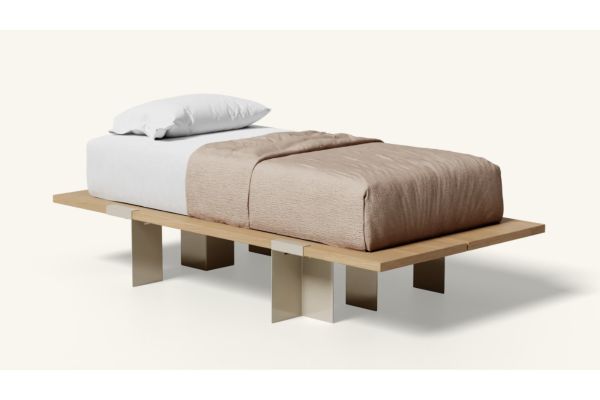Floyd Lift Off Oak Twin Bed - Almond