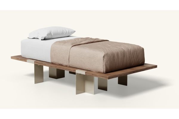 Floyd Lift Off Walnut Twin Bed - Almond