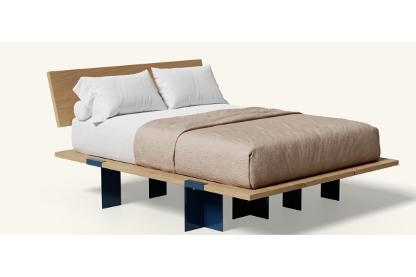Floyd Lift Off Oak Queen Bed with Headboard - Marine