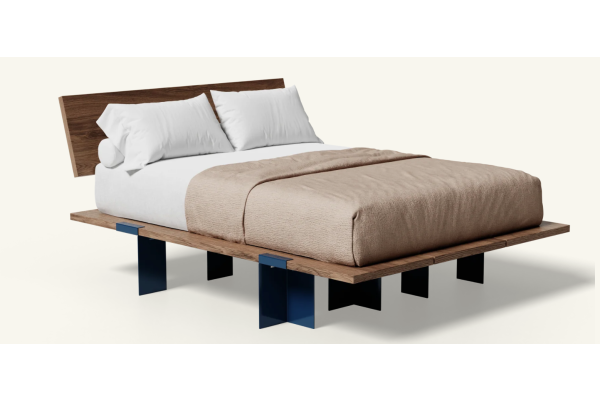 Floyd Lift Off Walnut Queen Bed with Headboard - Marine