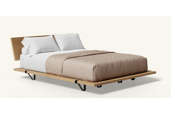 Floyd Original Oak Queen Bed with Headboard - Black
